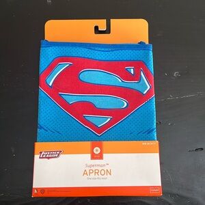 NWT DC Comics Superman Logo Adult Unisex OS BBQ Grilling Cooking Apron